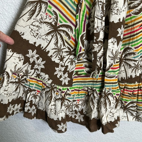 Farm Rio Women’s Size Medium Strapless Wrap Cover Up Mini Short Dress - Picture 4 of 15